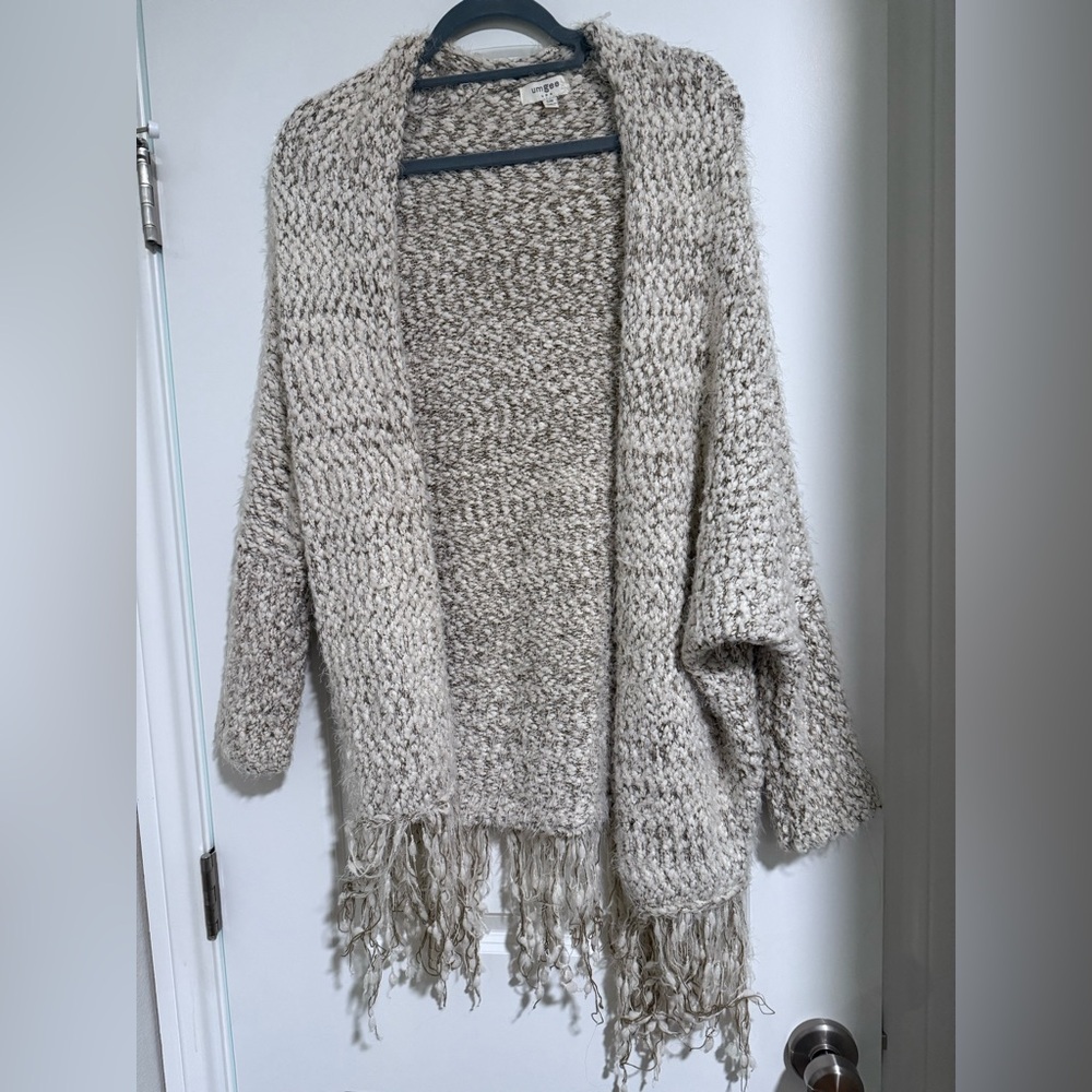 Umgee Textured Cream Cardigan